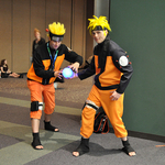 Naruto charges up the rasengan